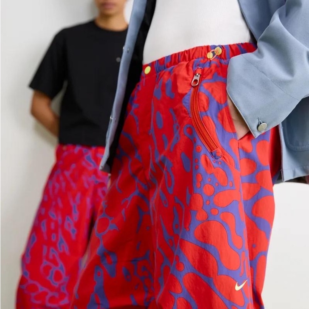 Nike vintage retro animal print graphic y2k loose fit wide baggy pants - Picture 3 of 16